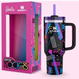 NIB ltd ed Barbie 80s Rockers x Stanley 40oz quencher tumbler